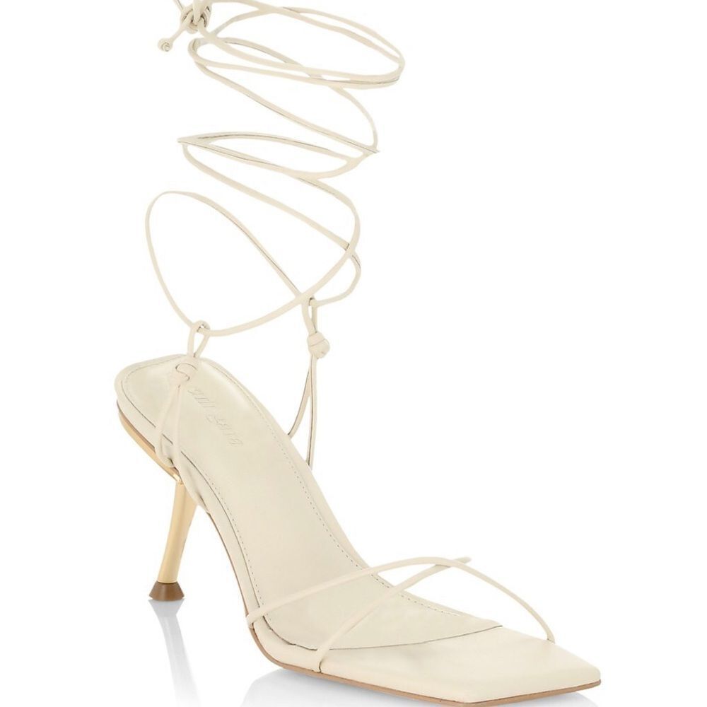 Cult Gaia Sanam Leather Lace-Up Sandals size 39.5